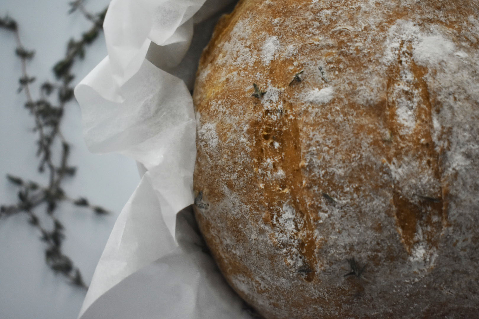 Rustic and Homey Honey, Thyme Bread Recipe The Fresh Loaf